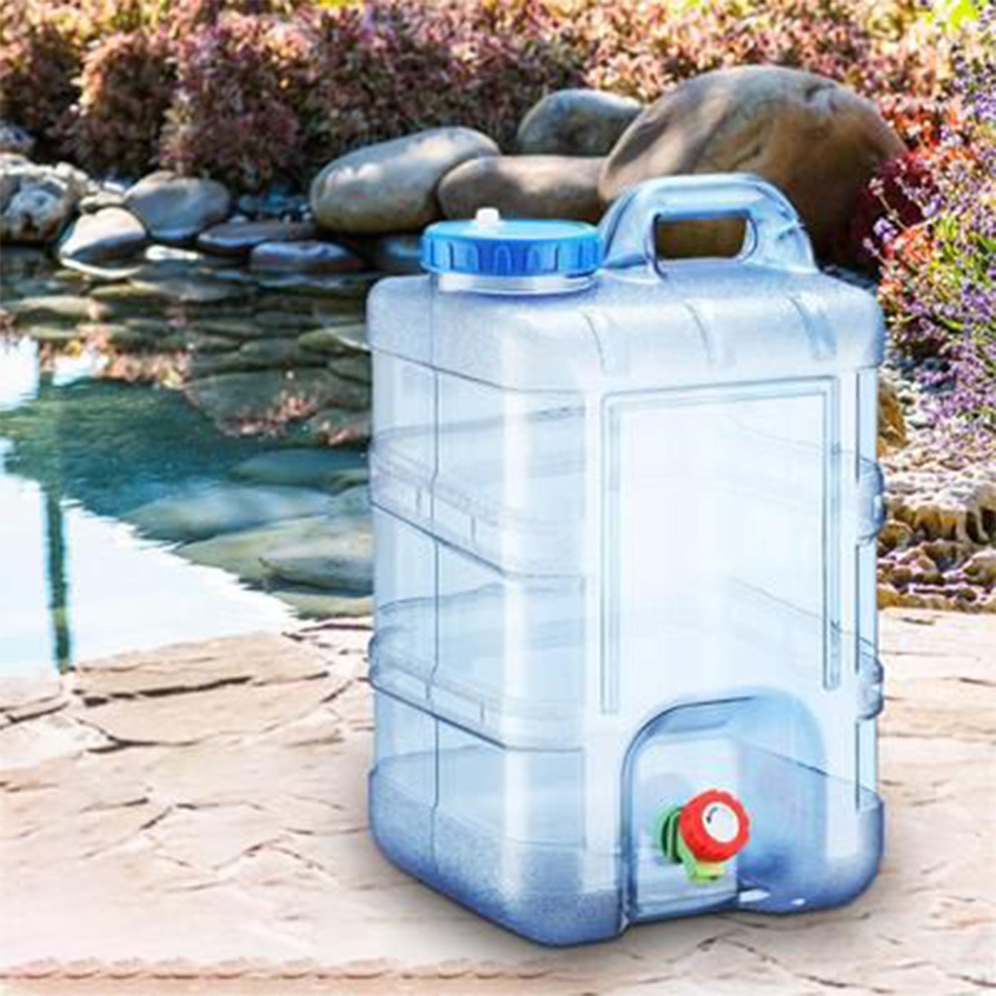 28L Portable Water Container with Rotating Faucet-KYAMSTORE