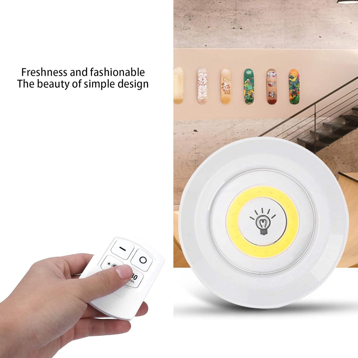 3-Pack LED COB Night Light with Remote Control-KYAMSTORE