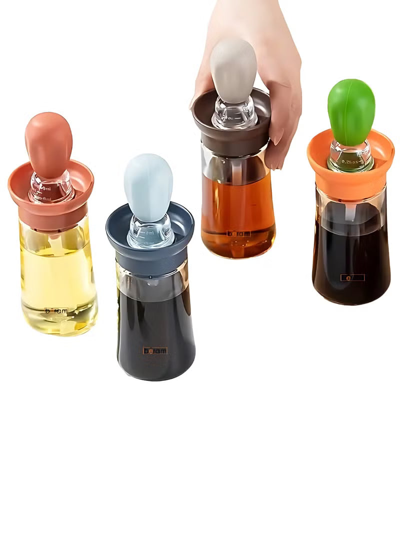 4-Piece Oil Dispenser and Silicone Basting Brush Set