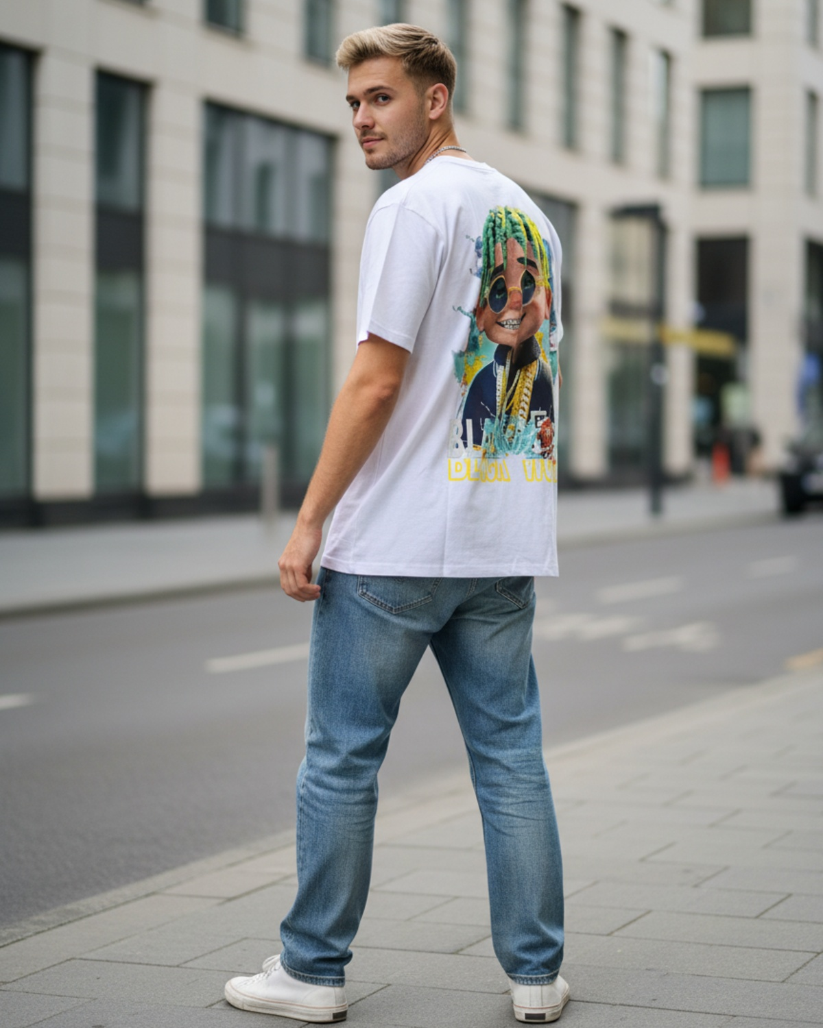 Stylish Custom Printed T-Shirt - Vibrant Graphic Cartoon Tee