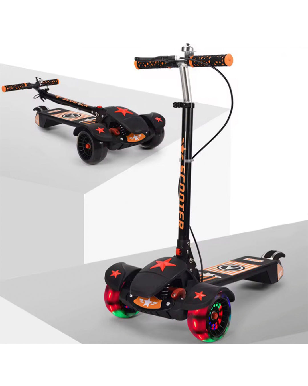 Kids Scooter, For 3 to 12 years old, Manual scooter with three wheels