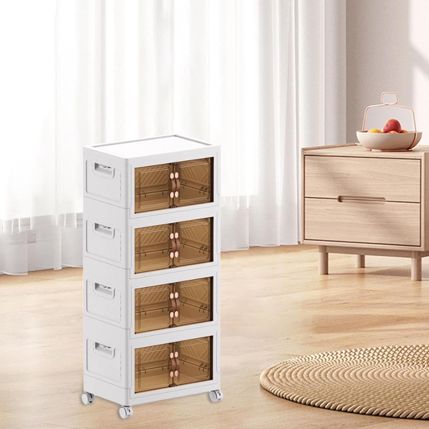 4-Tier Storage Boxes with Wheels-KYAMSTORE