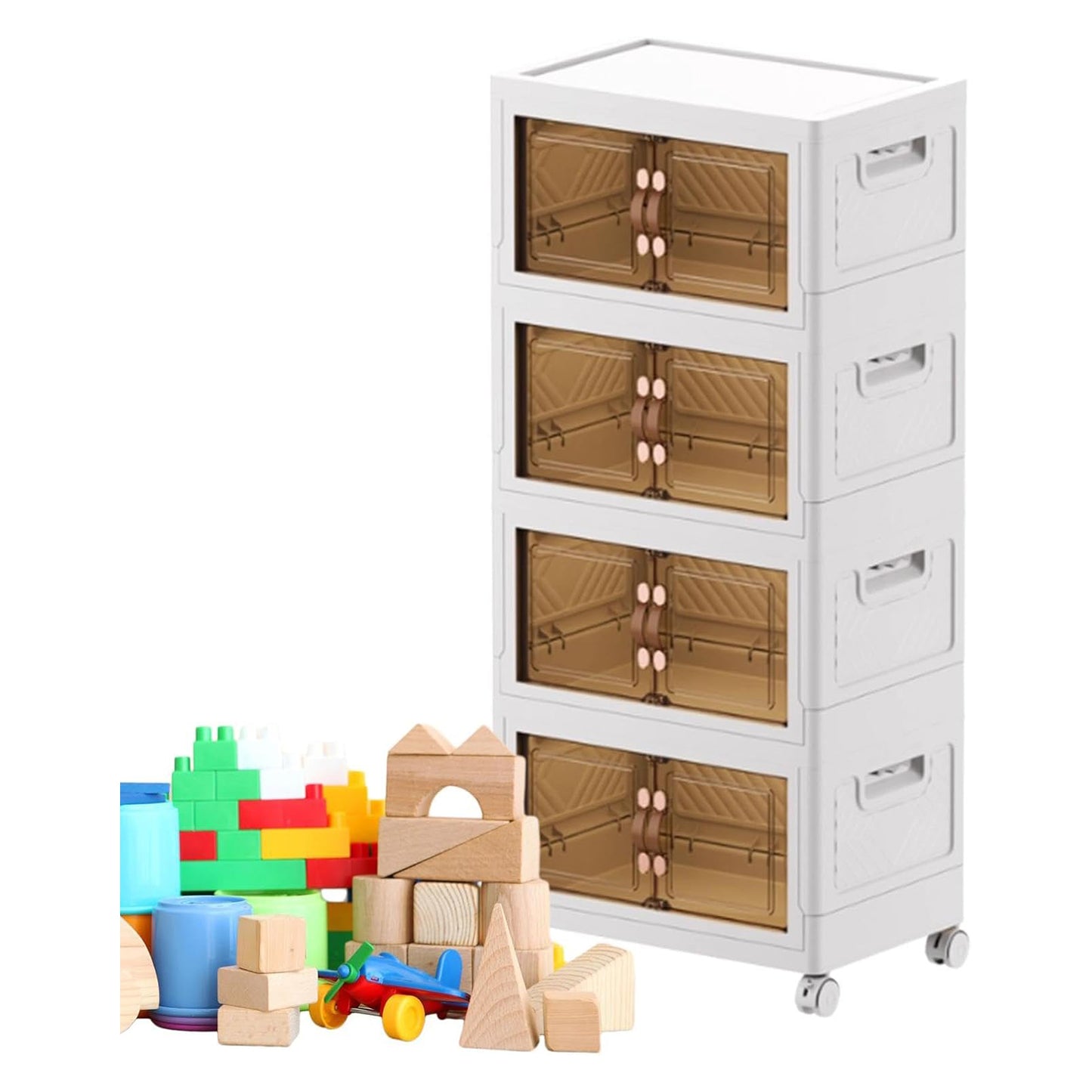 4-Tier Storage Boxes with Wheels-KYAMSTORE