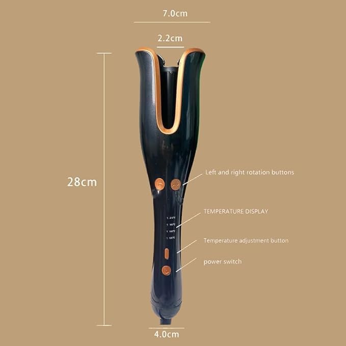 Joy Automatic Ceramic Hair Curler, Professional Auto Rotating Curling Iron with Adjustable Temperature