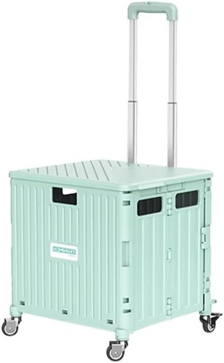 عربة تسوق قابلة للطي مع غطاء، سعة 40 كجم عالية التحمل 