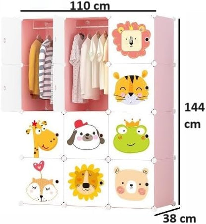 Plastic Multi-Use Clothes Organizer - Bookcase, Storage Cabinet, Portable Wardrobe Closet
