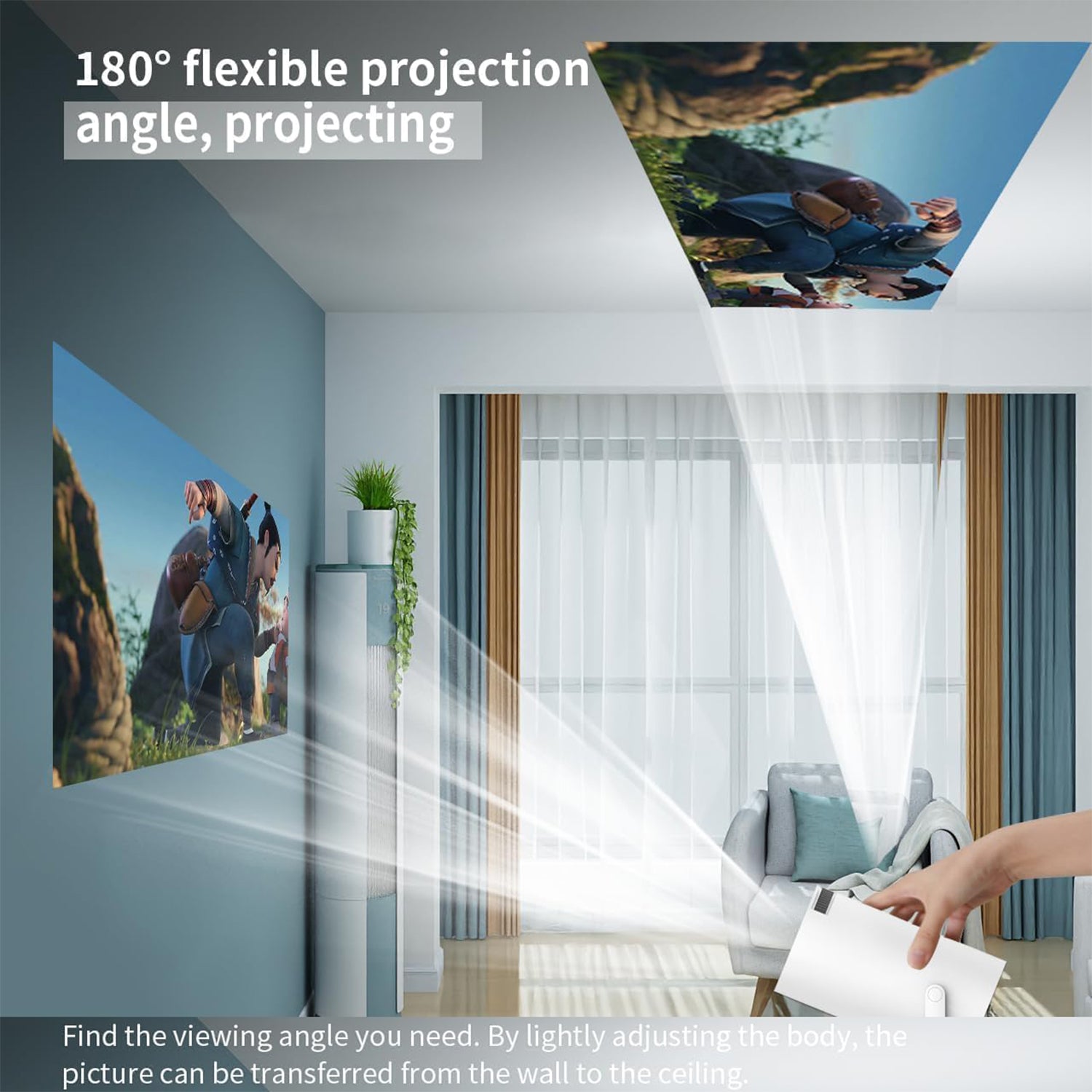 4K Mini Projector - Portable Smart Home Theater-KYAMSTORE