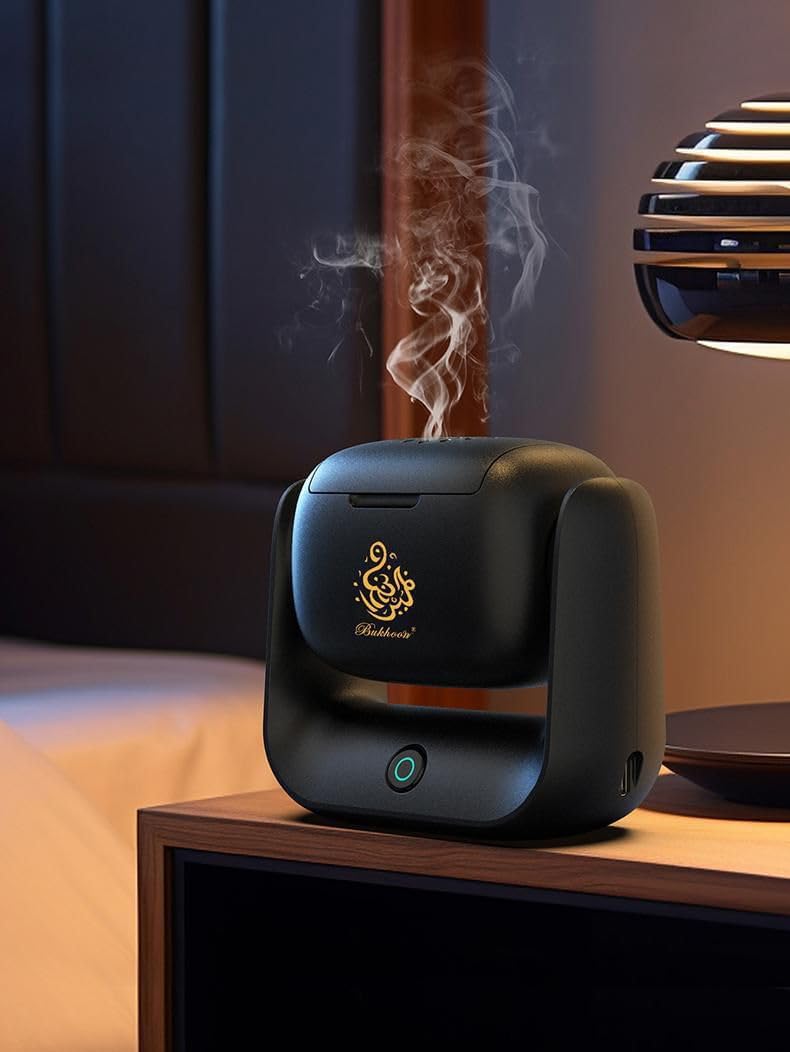 مبخرة بخور دوارة فاخرة، مبخرة بخور عصرية للمنزل والمكتب والسيارة 