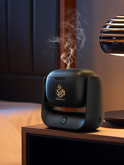 مبخرة بخور دوارة فاخرة، مبخرة بخور عصرية للمنزل والمكتب والسيارة 