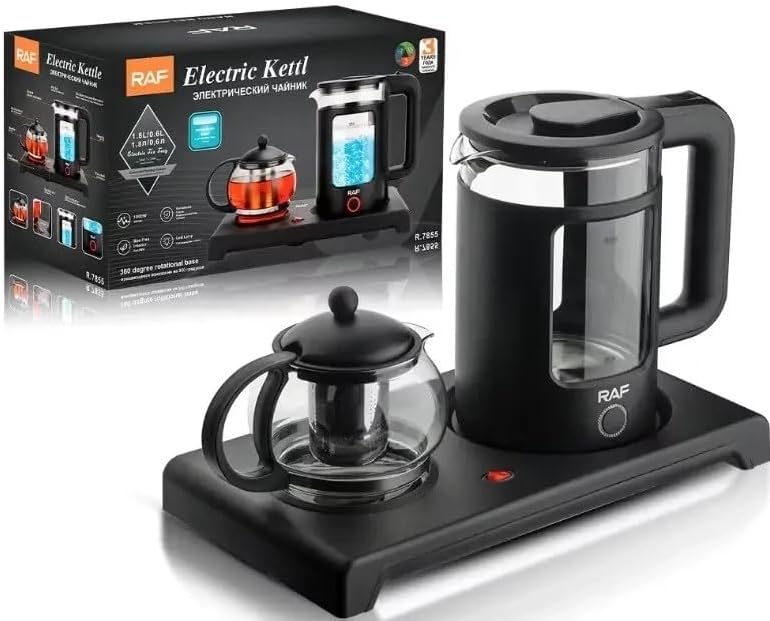RAF Electric Kettle with Turkish teapot | 1.8L+0.6L thermal insulation electric kettle