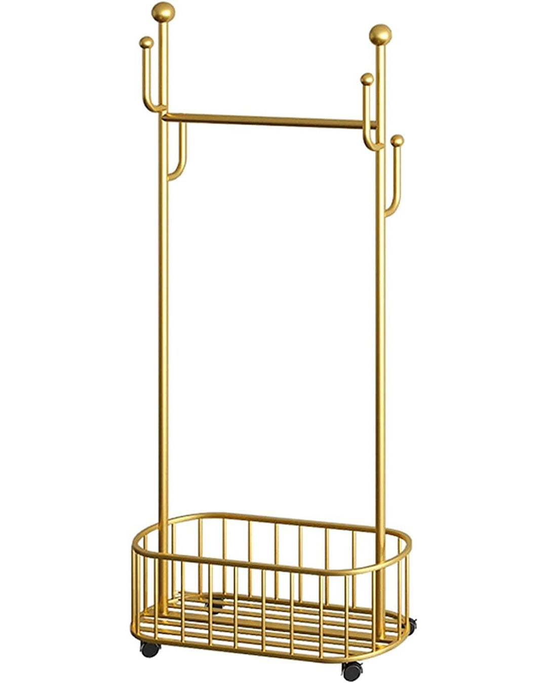 Heavy Clothing Rails Home Bedroom Balcony Movable Hanger with Hooks