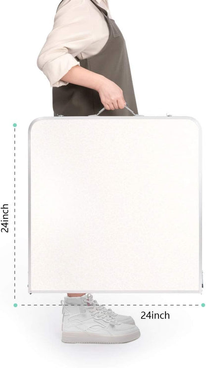 Folding Camping Table, Portable Adjustable Height Table, Lightweight Aluminum Material