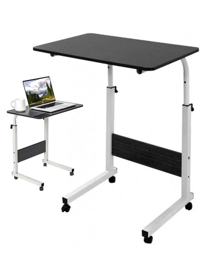 Laptop Table Desk, Stand Mobile Lap Table with Wheels