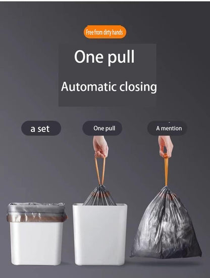 Trash Bags, Drawstring Small Trash Bags | Thickened Trash Bags 75pcs
