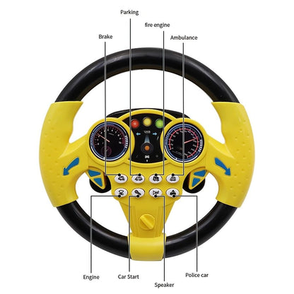 Steering Wheel Toy for Kids Simulation Driving Car Toy with Light & Sound