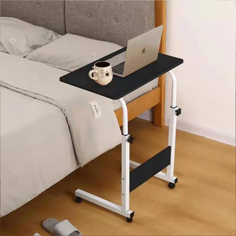 Laptop Table Desk, Stand Mobile Lap Table with Wheels