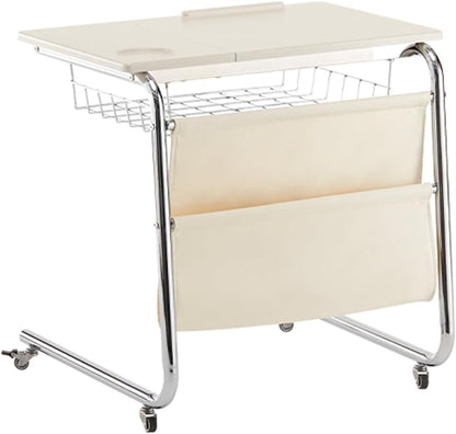 Living Room Side Table with Wheels