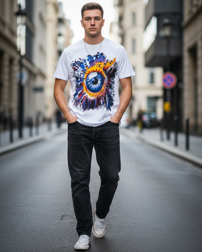 Stylish Custom Printed T-Shirt - Bold Graphic Eye Tee