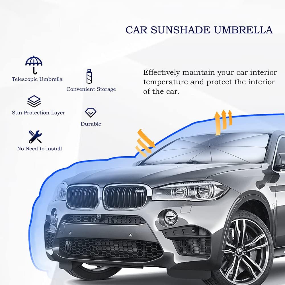 Premium Foldable Umbrella Car Windshield Sun Shade for Superior UV & Heat Insulation