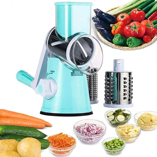 3 in 1 Round Drum Mandolin Manual Food Chopper