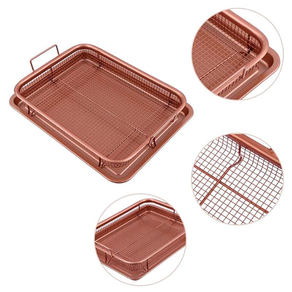 Kitchen Deep-Fried Food Drain Basin Rectangle Crispy Tray-KYAMSTORE