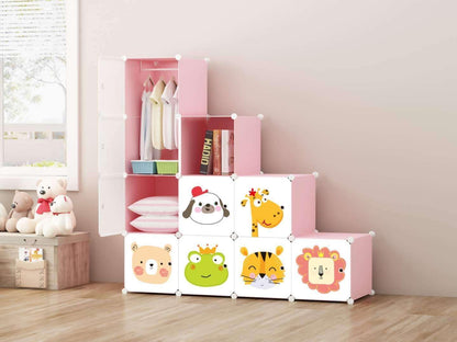 Plastic Multi-Use Clothes Organizer - Bookcase, Storage Cabinet, Portable Wardrobe Closet