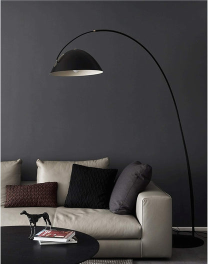 Floor Light Arch Floor Lamp, Curved and Metal Dome