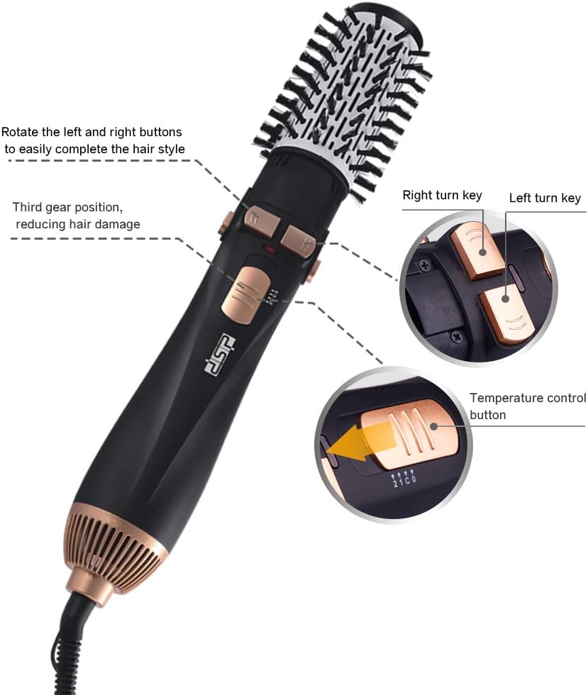 50001 Electric Brush with Air & Rotating Head for Straightening 1200W Black