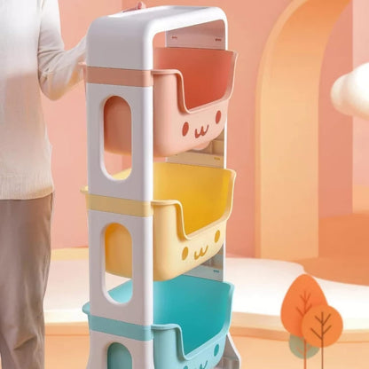 4 Tier Toy Organizers and Storage Bins on Wheels | Kids Storage Organizer