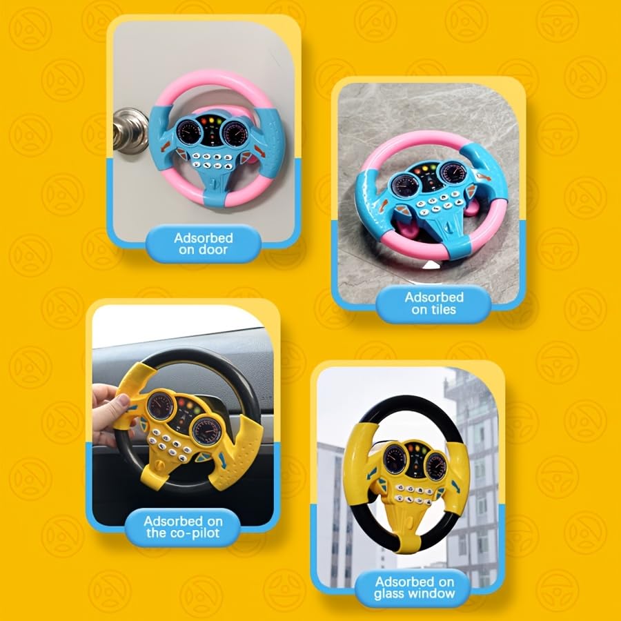 Steering Wheel Toy for Kids Simulation Driving Car Toy with Light & Sound