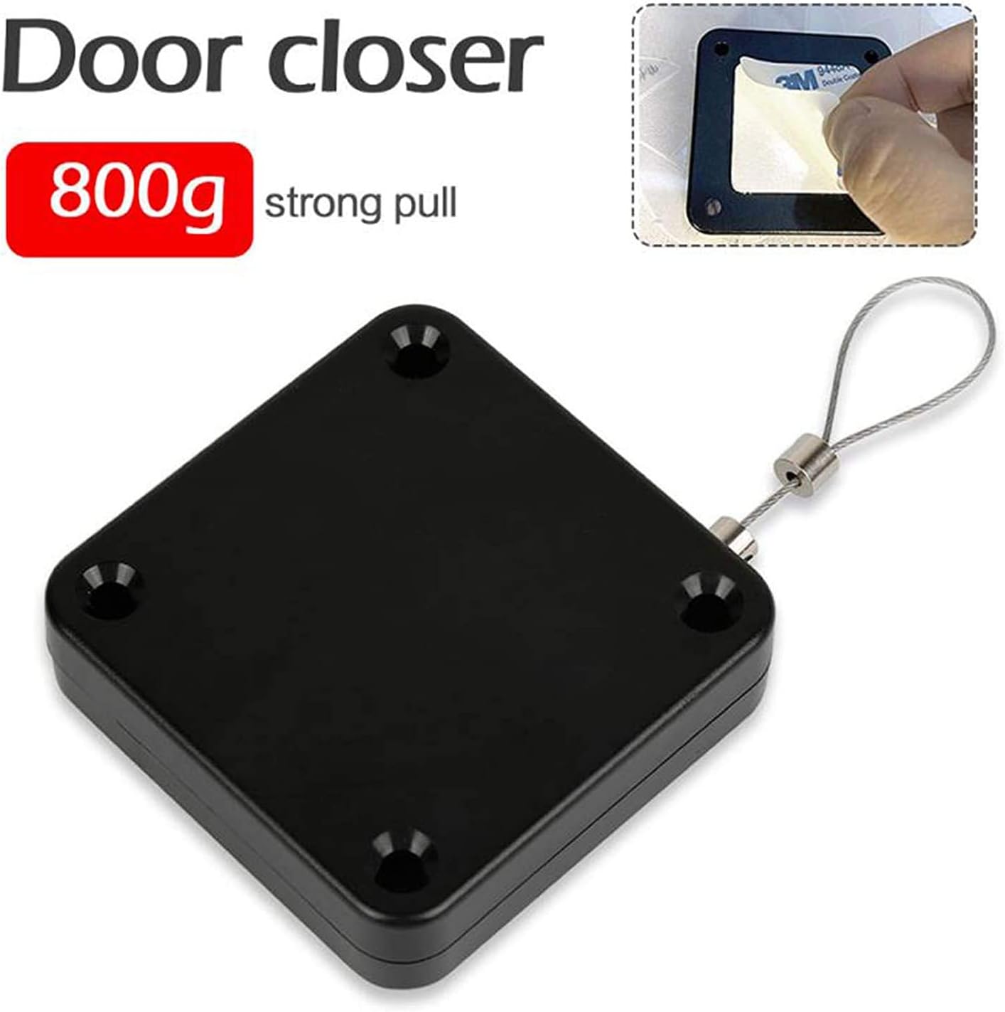 Punch-Free Automatic Sensor Door Closer, Multifunctional Automatic Door Closer, Automatically Self Closing Door with Drawstring