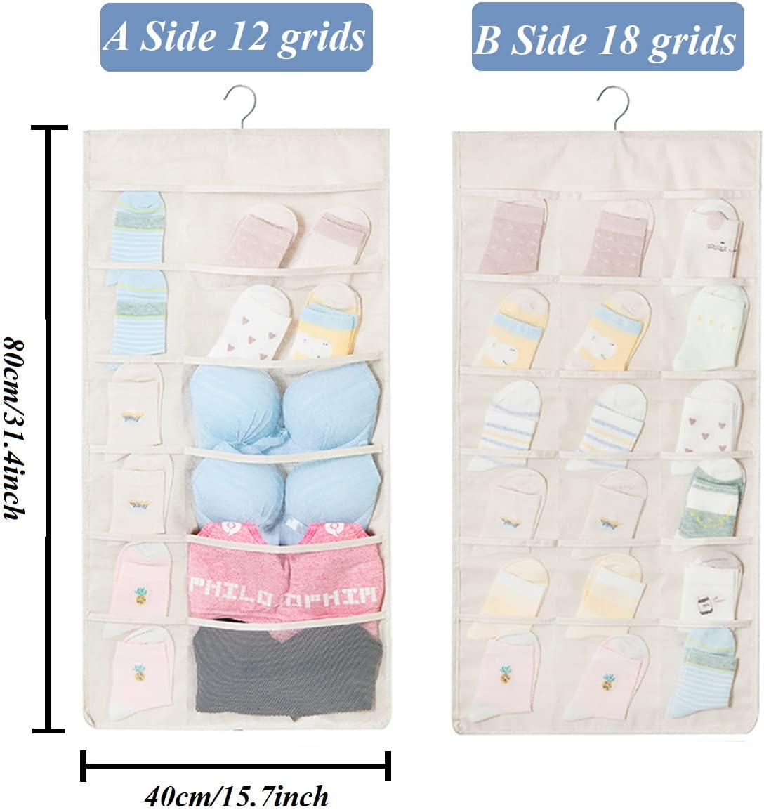 Closet Hanging Bra Organizer with Rotating Metal Hanger