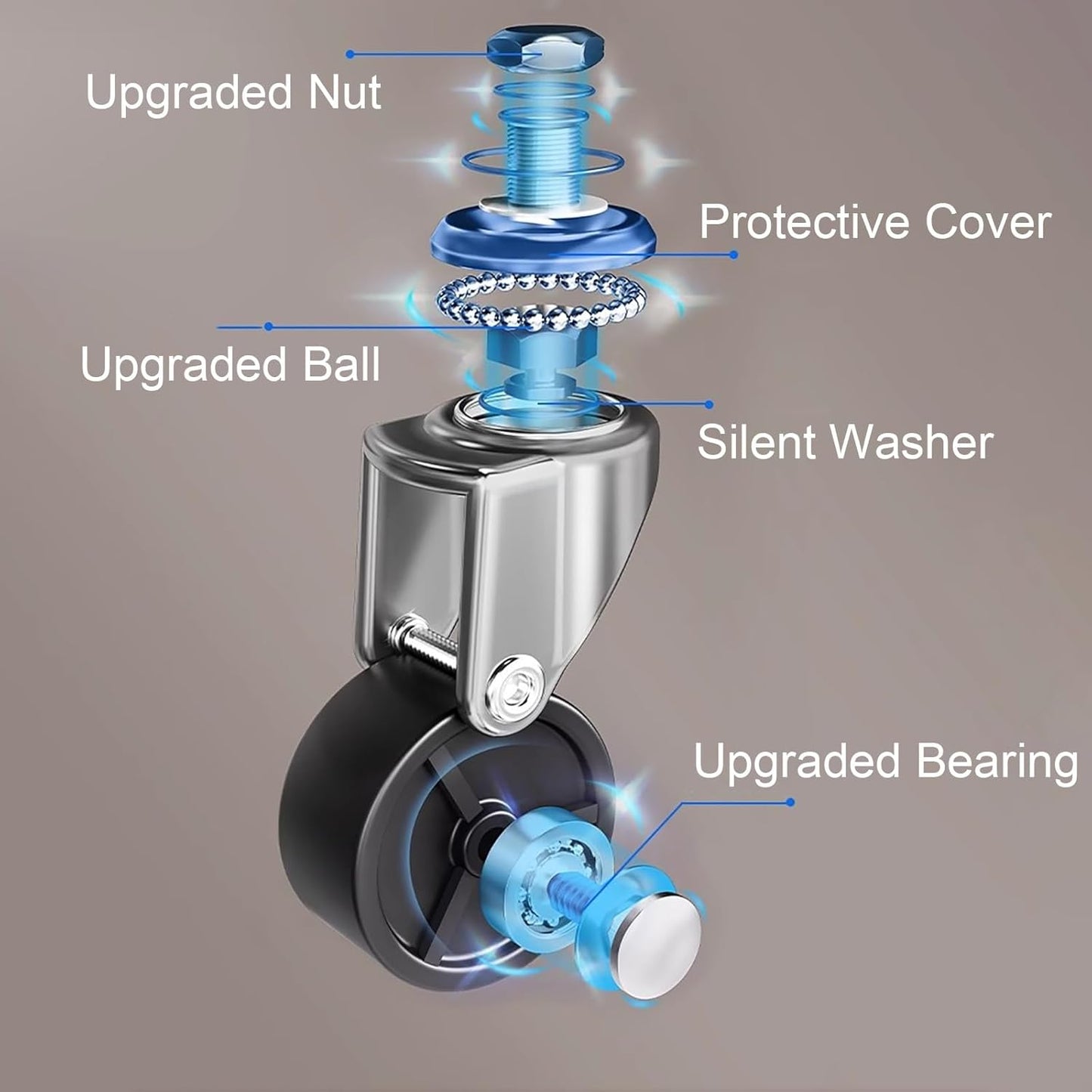 عربة مطبخ، بعجلات، 3 طبقات، قابلة للطي، رف فولاذي 