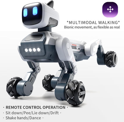 Smart Robot Dog for Kids – App & Voice Control Programmable STEM Robot Pet with Touch Interaction, Remote Control Puppy Toy