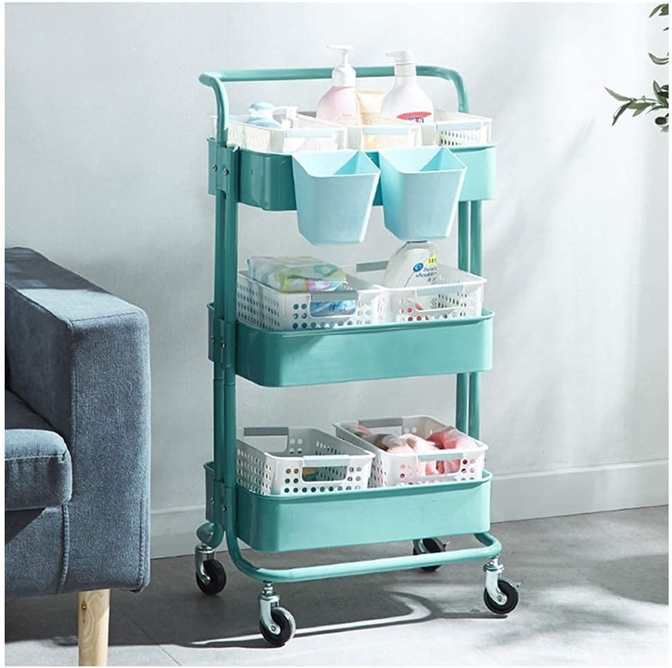 Stable Kitchen Trolley Storage Trolley 3-Layer Metal Storage | Limited stocks available