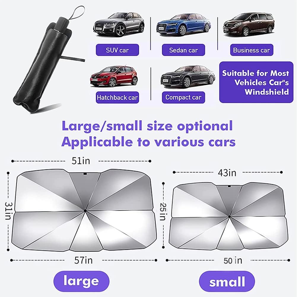 Premium Foldable Umbrella Car Windshield Sun Shade for Superior UV & Heat Insulation