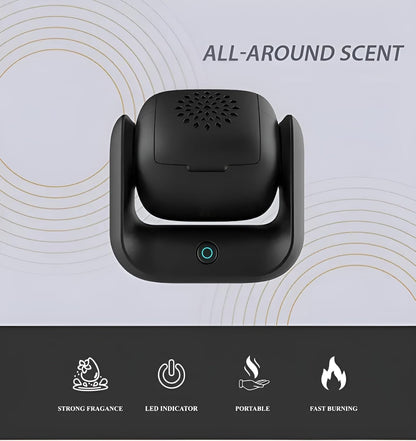 مبخرة بخور دوارة فاخرة، مبخرة بخور عصرية للمنزل والمكتب والسيارة 