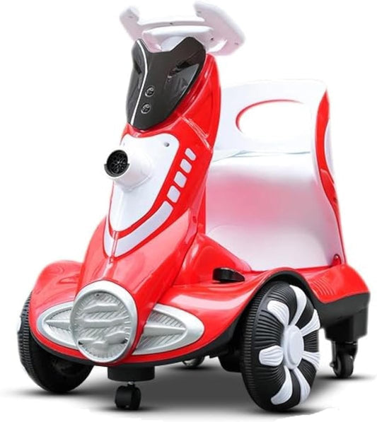 Electric Four-Wheel Kids Car | Bubble Function | 360 Degree Rotation | Cool LED Lights
