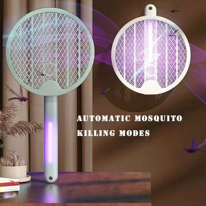 2 in 1 Fly Swatter Electric Rechargeable Mosquito Killer Lamp