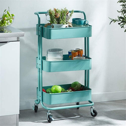 Stable Kitchen Trolley Storage Trolley 3-Layer Metal Storage | Limited stocks available