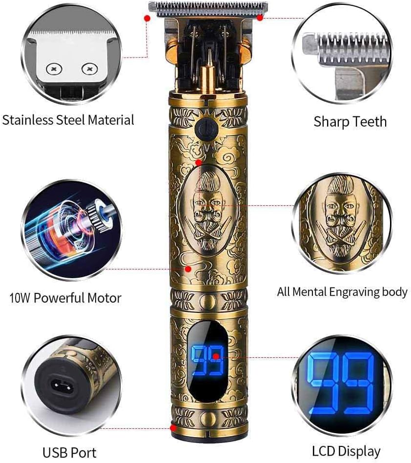 Hair Clippers for Men, Beard Trimmer, Zero Gapped Trimmer T-Blade Trimmer Clippers for Hair Cutting