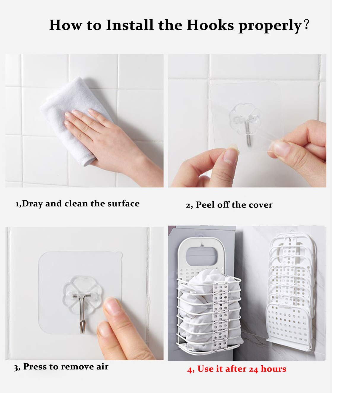 Wall-Mounted Foldable Laundry and Storage Basket