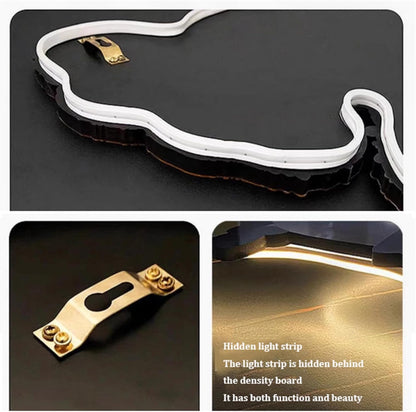 Feather Wall Decor with Light, LED Lighted Feather Wall Sculpture