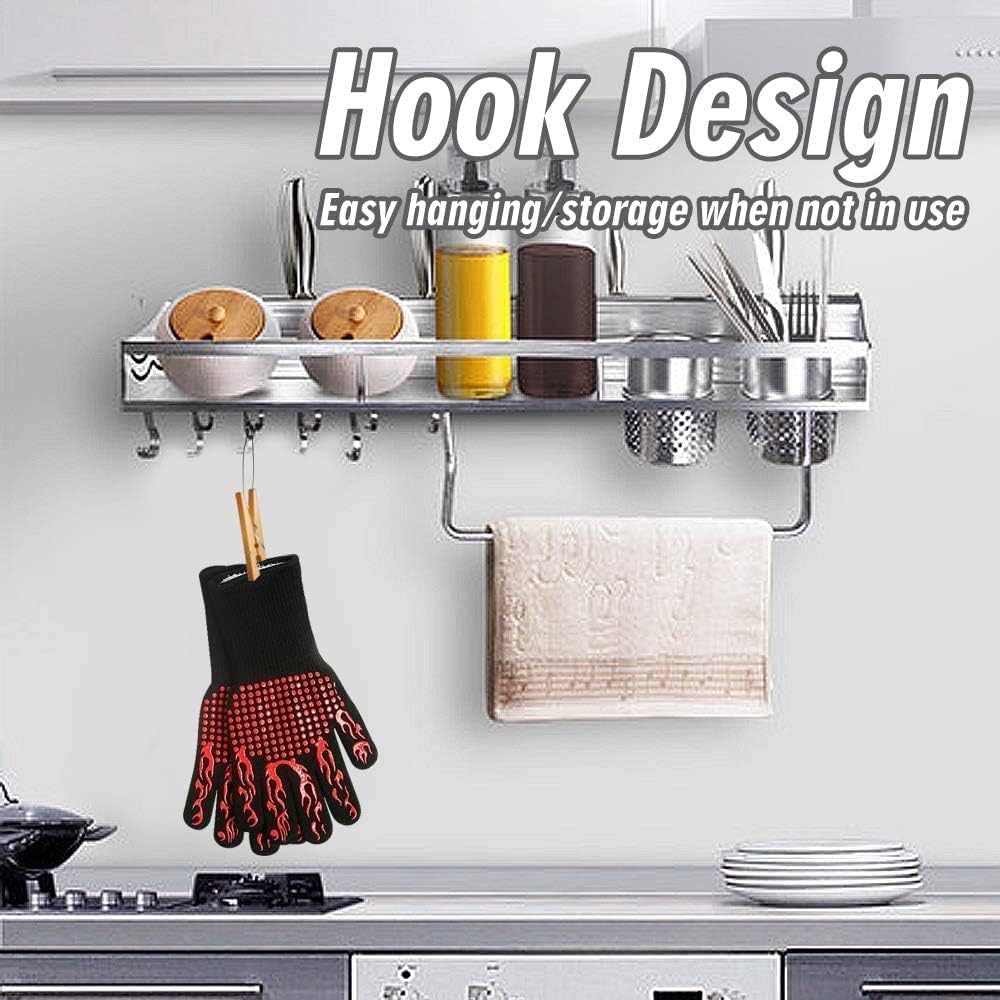 قفازات الشواء، قفازات الفرن، قفازات واقية مقاومة لدرجات الحرارة العالية 1472 درجة فهرنهايت 