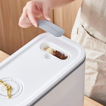 موزع أرز، حاوية تخزين حبوب سعة 11 رطلاً مع غطاء 