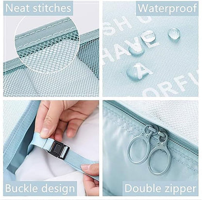 حقائب تعبئة وتغليف للحقائب، 7 قطع من حقائب تنظيم الأمتعة 