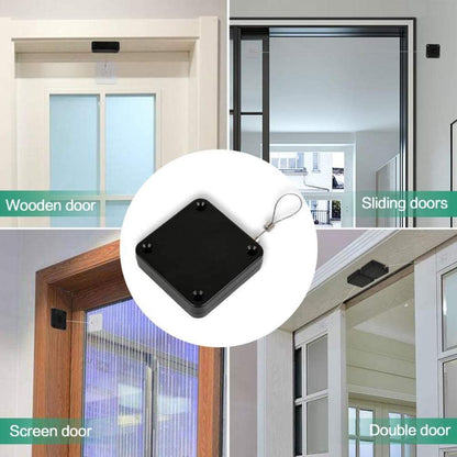 Punch-Free Automatic Sensor Door Closer, Multifunctional Automatic Door Closer, Automatically Self Closing Door with Drawstring