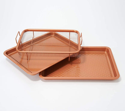 Kitchen Deep-Fried Food Drain Basin Rectangle Crispy Tray-KYAMSTORE