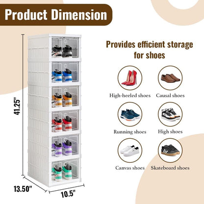 6-Tier Foldable Shoe Rack Storage Cubes