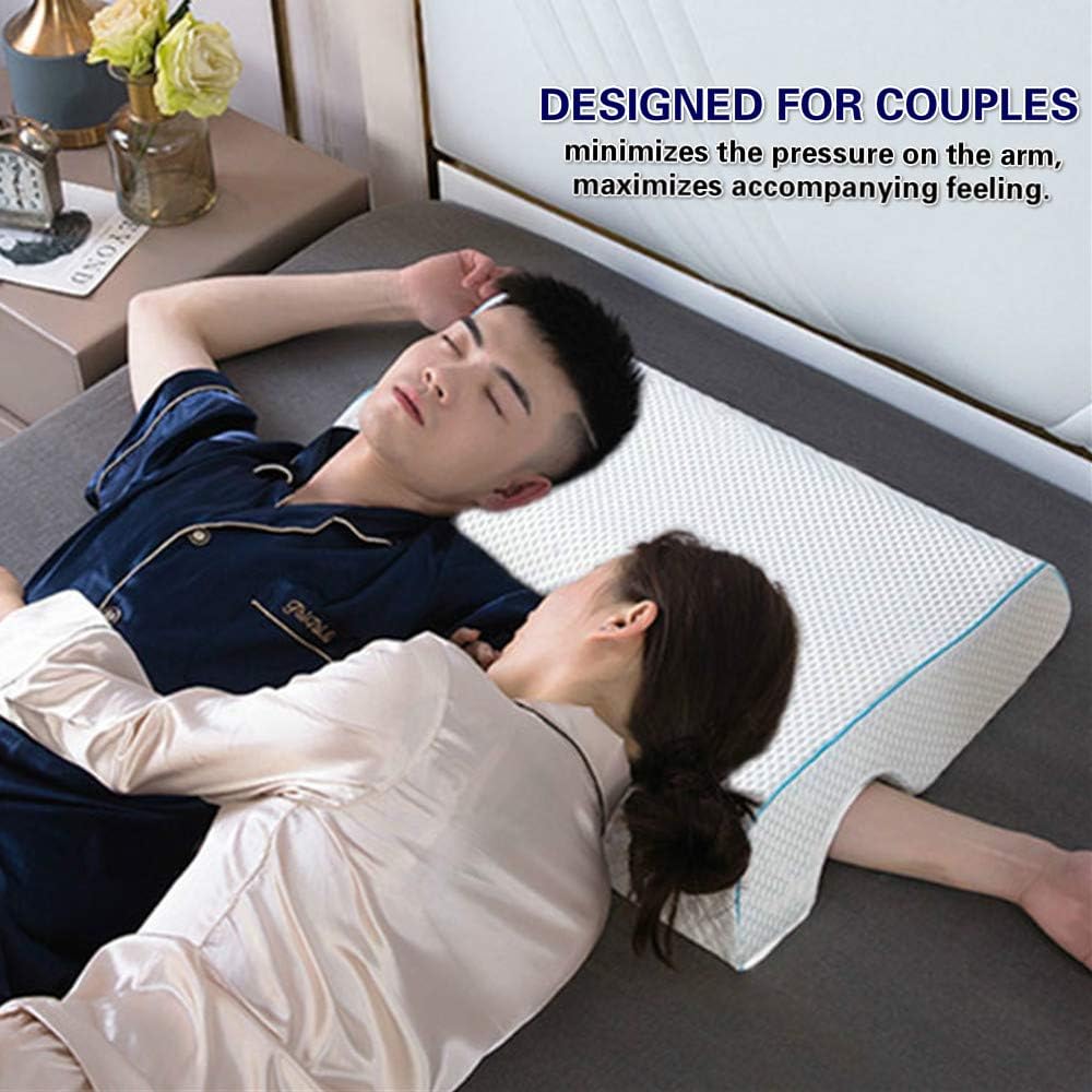 Couples Pillow, Breathable Memory Foam Pillow for Arm Rest